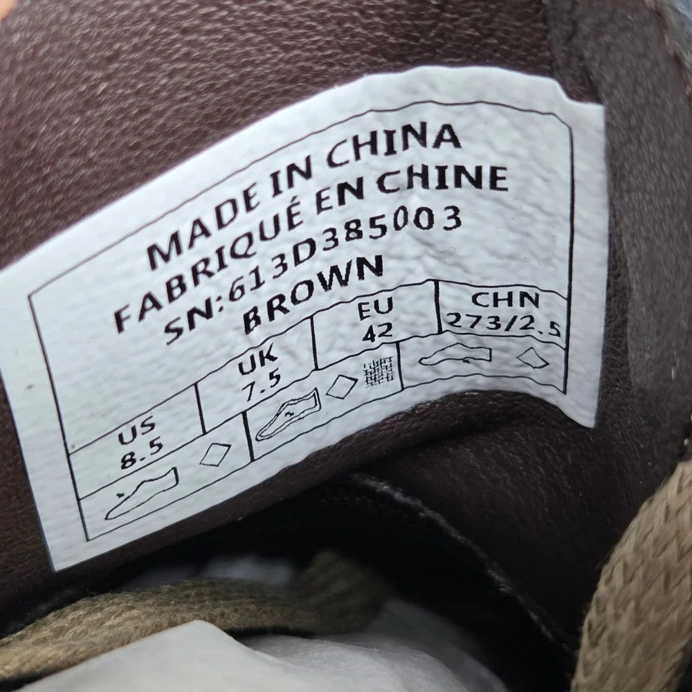Camel Crown Chukka Boots Mens 8.5 Brown Leather‎ Lace Up Gum Sole Desert Casual